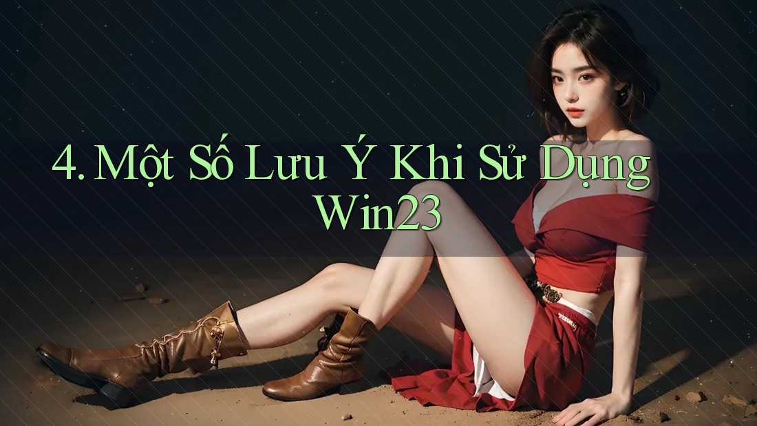 4. Một Số Lưu Ý Khi Sử Dụng Win23 4. Một Số Lưu Ý Khi Sử Dụng Win23
