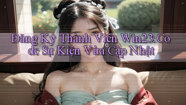 đăng ký thành viên win23 code sự kiện vừa cập nhật