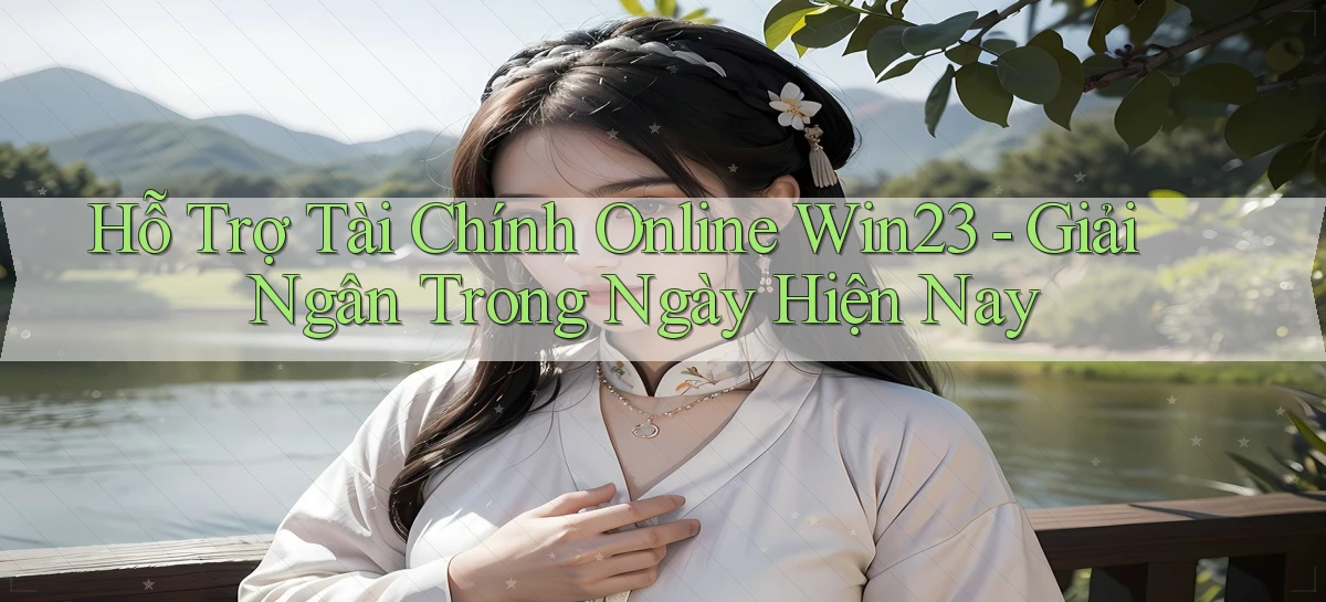 hỗ trợ tài chính online win23 giải ngân trong ngày hiện nay