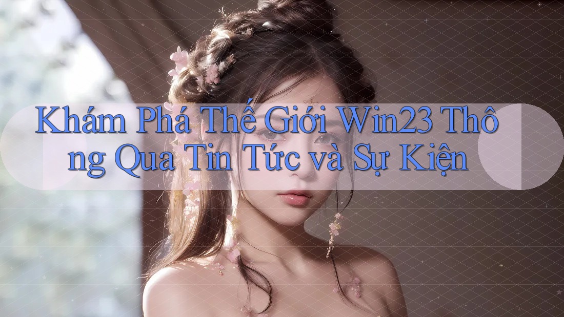 Khám Phá Thế Giới Win23 Thông Qua Tin Tức và Sự Kiện Khám Phá Thế Giới Win23 Thông Qua Tin Tức và Sự Kiện