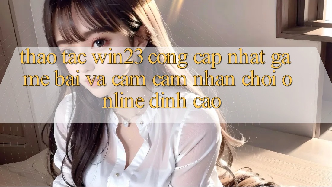 Thao tác win23 - Cổng Cập Nhật Game Bài Và Cảm cảm nhận Chơi Online Đỉnh Cao Thao tác win23 - Cổng Cập Nhật Game Bài Và Cảm cảm nhận Chơi Online Đỉnh Cao