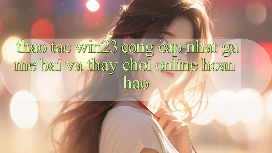 Thao tác win23 - Cổng Cập Nhật Game Bài Và Thấy Chơi Online Hoàn hảo Thao tác win23 - Cổng Cập Nhật Game Bài Và Thấy Chơi Online Hoàn hảo