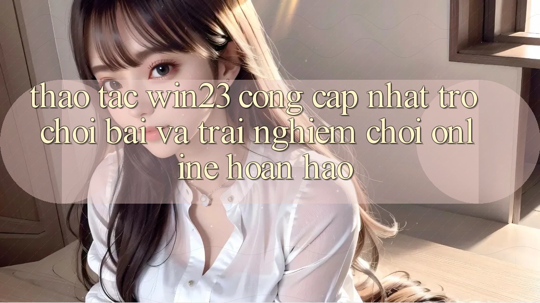 Thao tác win23 - Cổng Cập Nhật Trò chơi Bài Và Trải Nghiệm Chơi Online Hoàn hảo