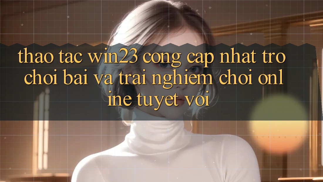Thao tác win23 - Cổng Cập Nhật Trò chơi Bài Và Trải Nghiệm Chơi Online Tuyệt vời