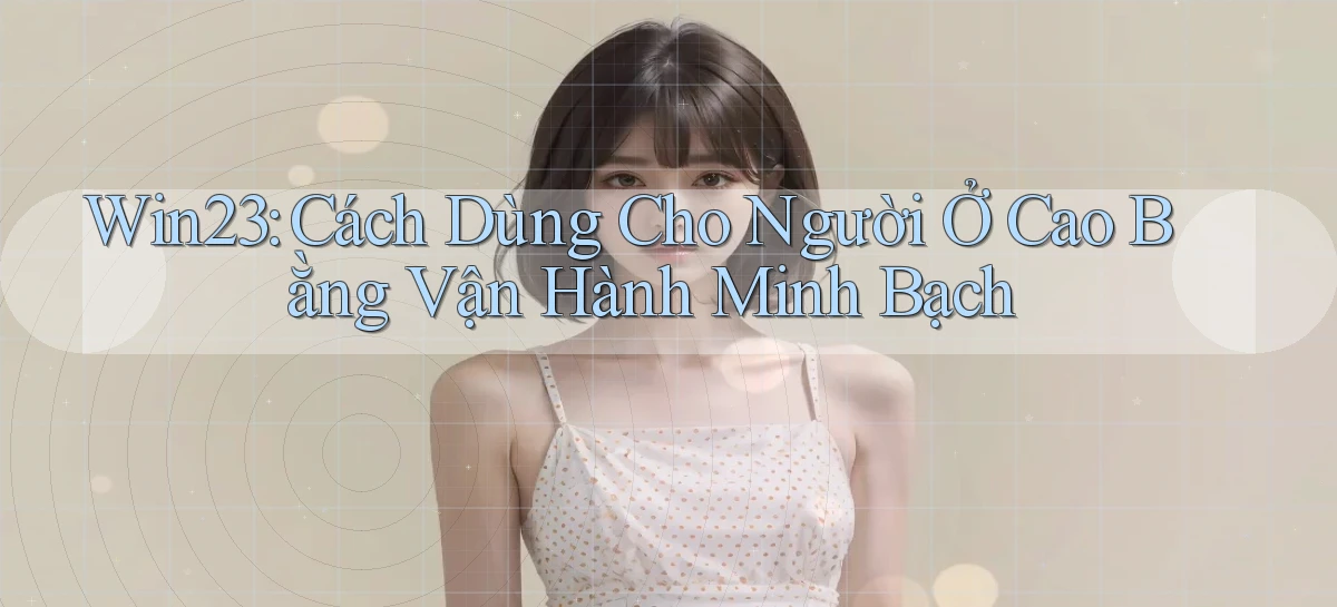 win23 cách dùng cho người ở Cao Bằng vận hành minh bạch