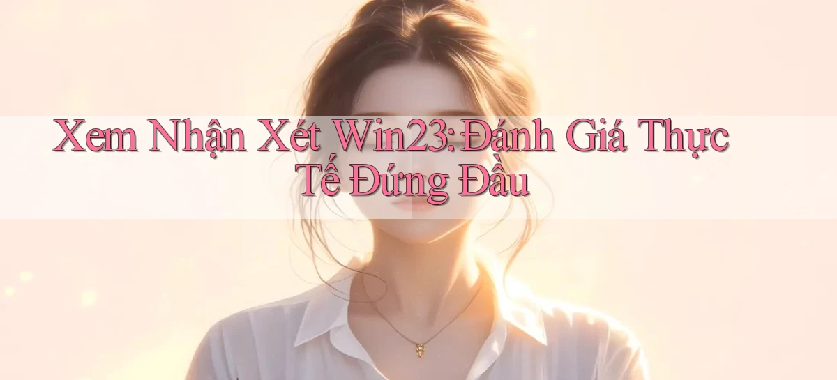 xem nhận xét win23 đánh giá thực tế đứng đầu